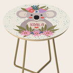 Koala with flowers  Side Table Gallery Image 2
