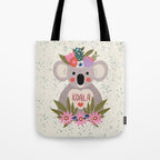 Koala with flowers  Tote Bag Gallery Image 1