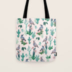 Cactus Quail  Tote Bag Gallery Image 1