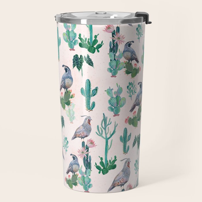 Cactus Quail  Travel Mug Gallery Image 2