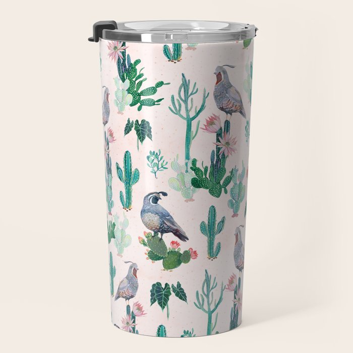Cactus Quail  Travel Mug Gallery Image 3