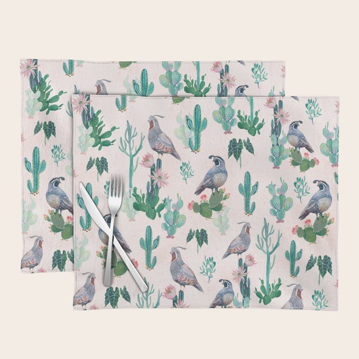 Cactus Quail  Placemat Gallery Image 1