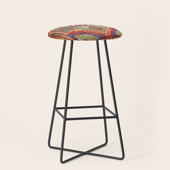 Incesu Turkish Village Antique Long Rug Print Stool Gallery Image 1
