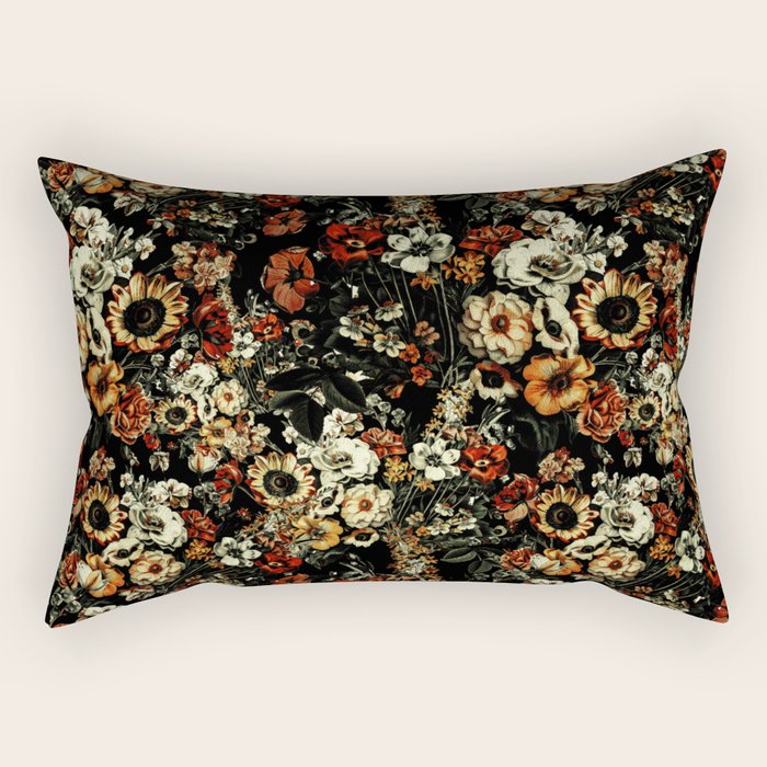 Winter Night Garden Rectangular Pillow Gallery Image 2