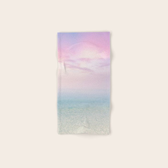 Pink Sunset, Ocean Art Bath Towel Gallery Image 1