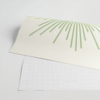 Sun - Mid Century Modern Minimalist Sun and Sun Rays in Light Sage Green & Cream Wrapping Paper Gallery Image 2