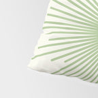 Sun - Mid Century Modern Minimalist Sun and Sun Rays in Light Sage Green & Cream Pillow Sham Gallery Image 4