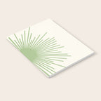 Sun - Mid Century Modern Minimalist Sun and Sun Rays in Light Sage Green & Cream Notebook Gallery Image 2
