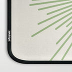Sun - Mid Century Modern Minimalist Sun and Sun Rays in Light Sage Green & Cream Laptop Sleeve Gallery Image 3