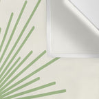 Sun - Mid Century Modern Minimalist Sun and Sun Rays in Light Sage Green & Cream Wall Tapestry Gallery Image 3