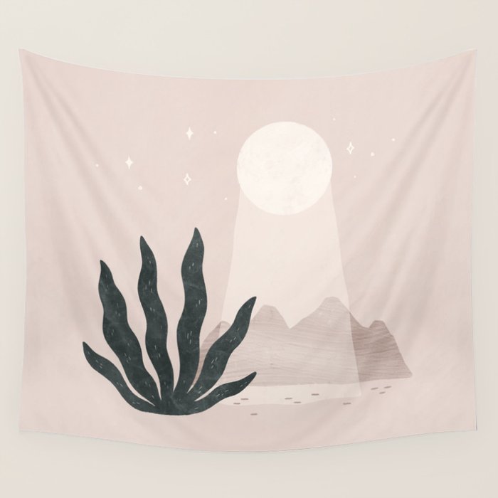 moonbeam desert Wall Tapestry Gallery Image 1