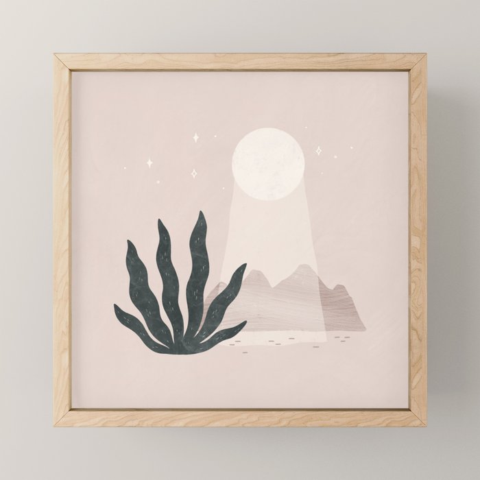 moonbeam desert Mini Art Print Gallery Image 1