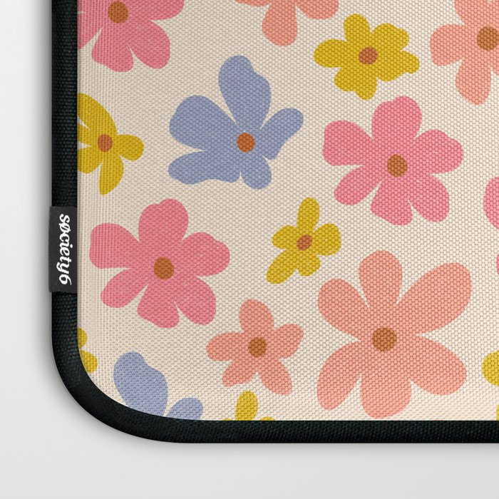 Retro vibe Small Daisies  Laptop Sleeve Gallery Image 3