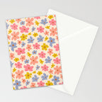 Retro vibe Small Daisies  Stationery Card Gallery Image 2