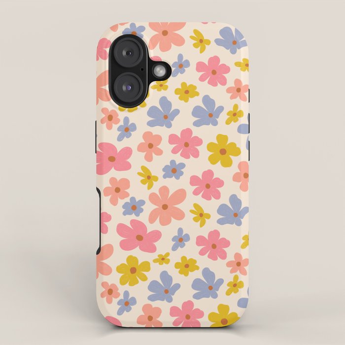 Retro vibe Small Daisies  iPhone Case Gallery Image 1