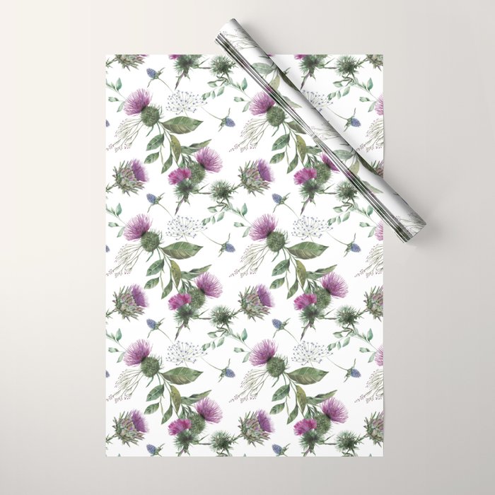 Scottish Thistle Wrapping Paper Gallery Image 1
