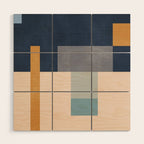 Abstract Geometric 24 Wood Wall Art Gallery Image 1
