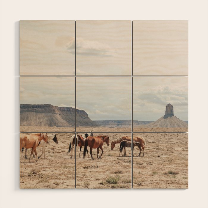 Wild Horses II Wood Wall Art Gallery Image 1