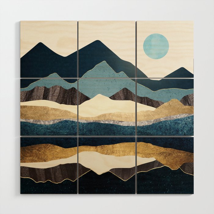 Reflect Hills Wood Wall Art Gallery Image 1