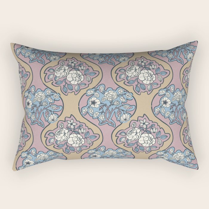 Antique Floral Beauty Rectangular Pillow Gallery Image 1
