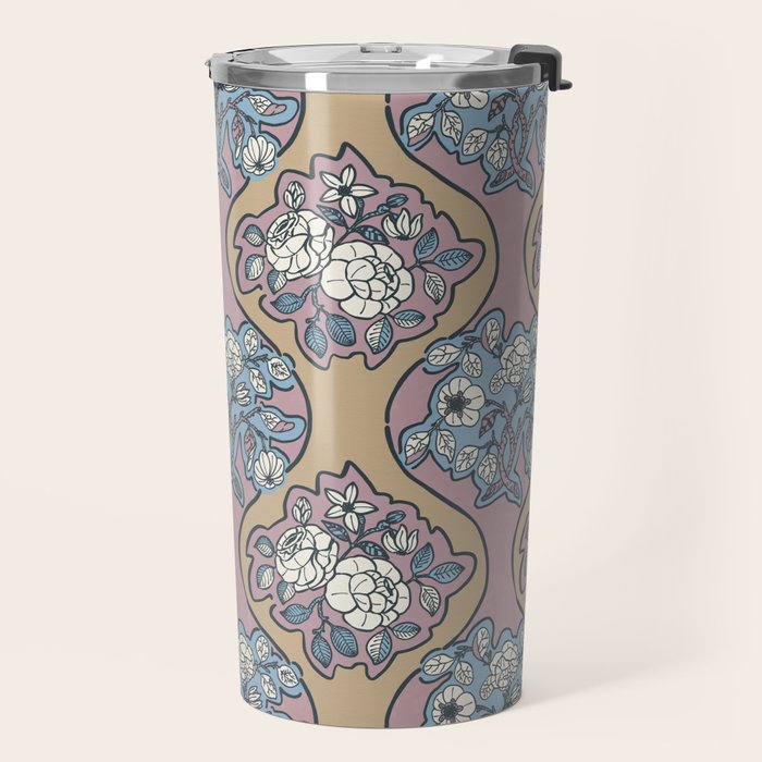 Antique Floral Beauty Travel Mug Gallery Image 2