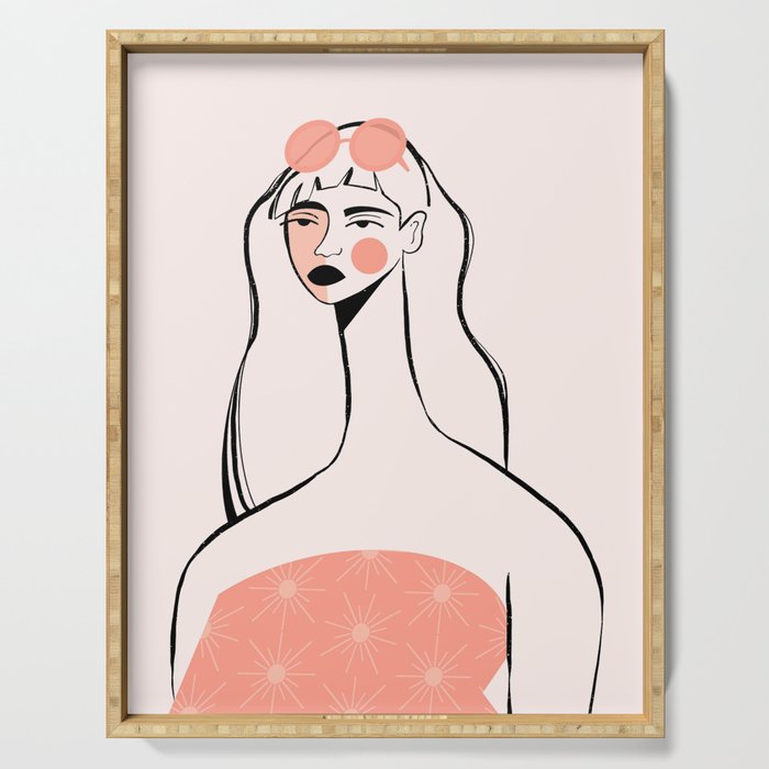 Pink Sunglasses Serving Tray Gallery Image 1