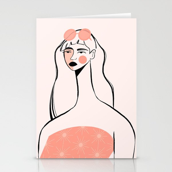 Pink Sunglasses Stationery Card Gallery Image 2