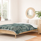 The Wild North, Wildlife, Blue Silhouette Forest and Animal Print Duvet Cover Gallery Image 2