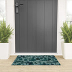 The Wild North, Wildlife, Blue Silhouette Forest and Animal Print Welcome Mat Gallery Image 3