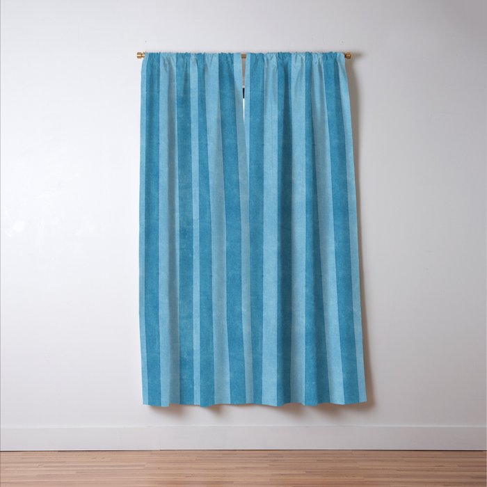 STRIPES - 004 - blue Window Curtain Gallery Image 3