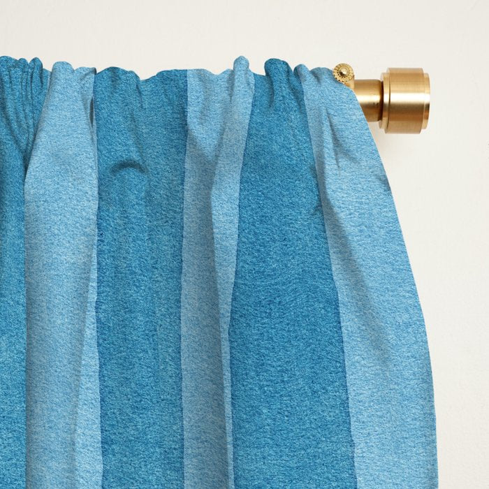 STRIPES - 004 - blue Window Curtain Gallery Image 2
