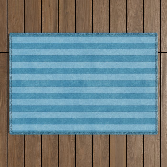 STRIPES - 004 - blue Outdoor Rug Gallery Image 1