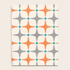 Mid Century Modern Starburst Pattern 993 Pattern Grey Blue and Orange Notebook Gallery Image 4