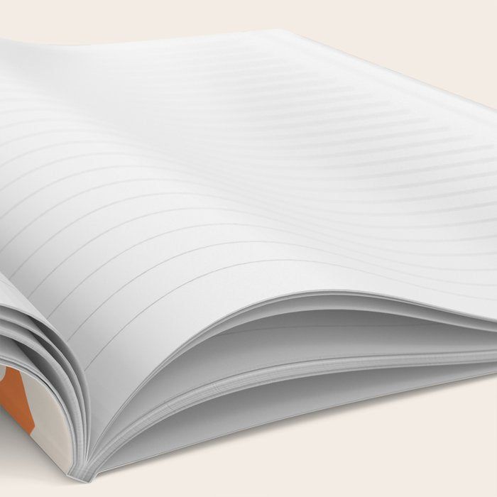 Mid Century Modern Starburst Pattern 993 Pattern Grey Blue and Orange Notebook Gallery Image 2