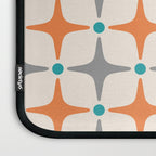 Mid Century Modern Starburst Pattern 993 Pattern Grey Blue and Orange Laptop Sleeve Gallery Image 3