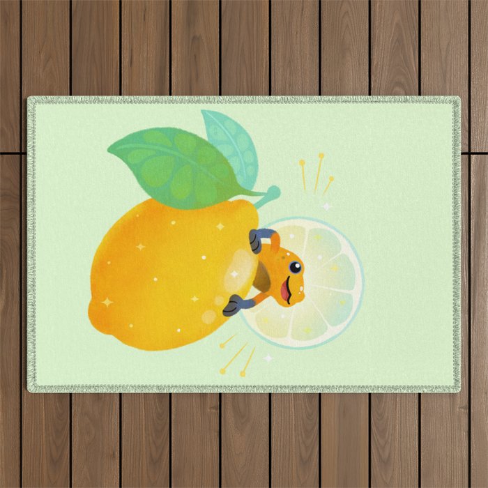 Golden poison lemon sherbet 1 Outdoor Rug Gallery Image 1