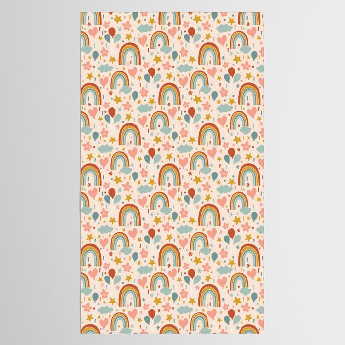 Rainbow Party Theme Tablecloth Gallery Image 2