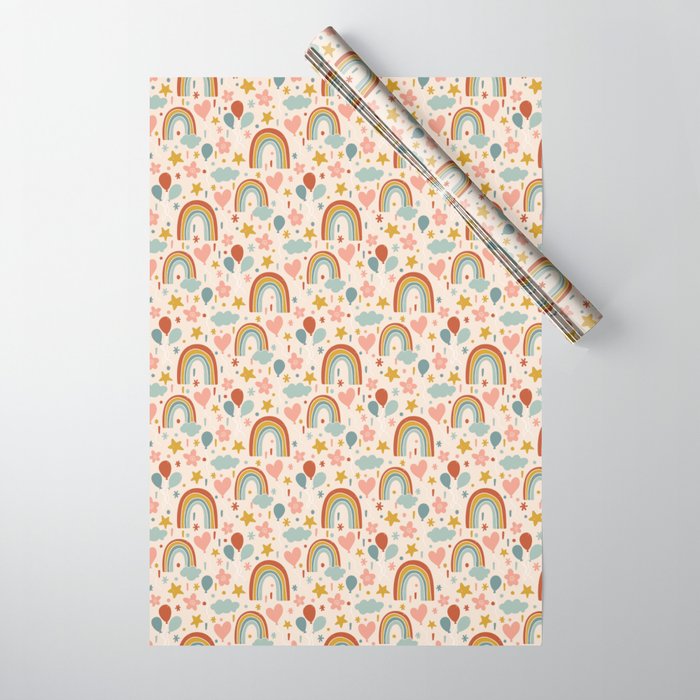 Rainbow Party Theme Wrapping Paper Gallery Image 1