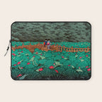 Antique Japanese Woodblock Print East Asian Art  Hasui Shiba Benten Pond Laptop Sleeve Gallery Image 1