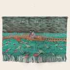 Antique Japanese Woodblock Print East Asian Art  Hasui Shiba Benten Pond Wall Hanging Gallery Image 1
