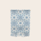 Folk Art Shapes Block Print - Blue Wall Hanging Gallery Image 1
