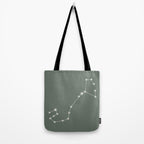 Scorpio Zodiac Star Constellation Line Art Sage Tote Bag Gallery Image 2