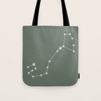 Scorpio Zodiac Star Constellation Line Art Sage Tote Bag Gallery Image 1