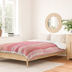 Pink Peach Summer Stripes Duvet Cover Gallery Image 2