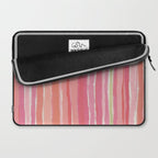 Pink Peach Summer Stripes Laptop Sleeve Gallery Image 2