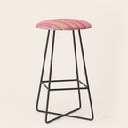 Pink Peach Summer Stripes Stool Gallery Image 1