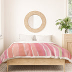 Pink Peach Summer Stripes Duvet Cover Gallery Image 3