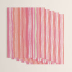 Pink Peach Summer Stripes Wrapping Paper Gallery Image 3