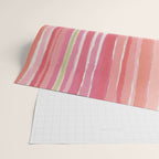 Pink Peach Summer Stripes Wrapping Paper Gallery Image 2