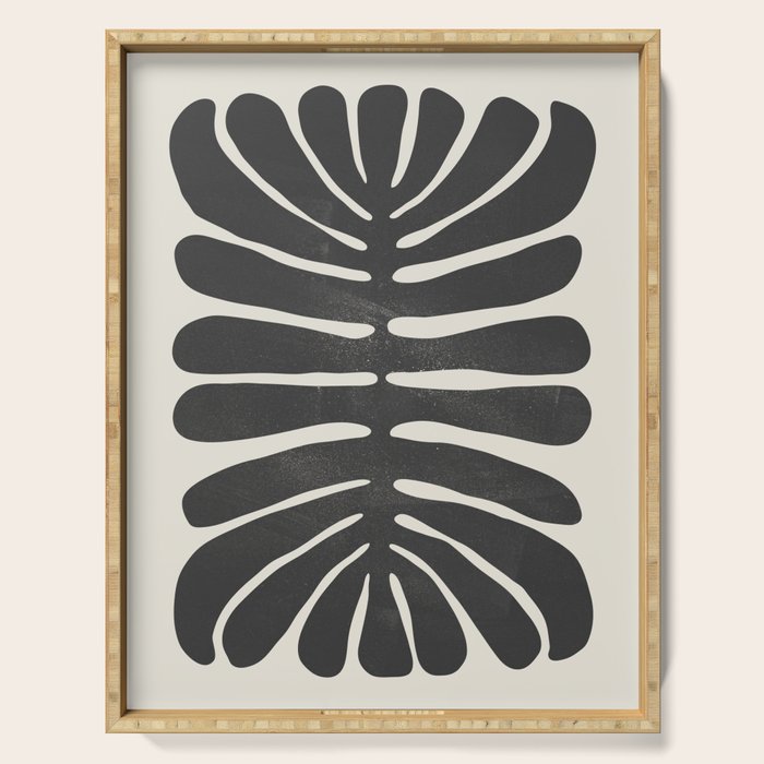 Sea Leaf: Noir Serving Tray Gallery Image 1